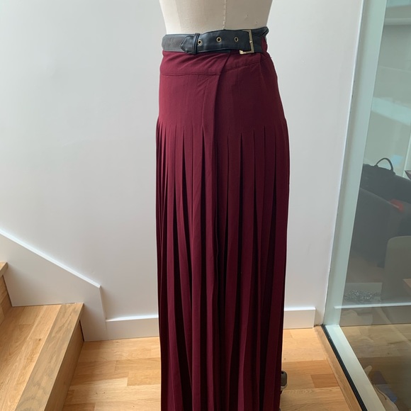 Ted Baker Burgundy Maxi Skirt - Picture 4 of 9